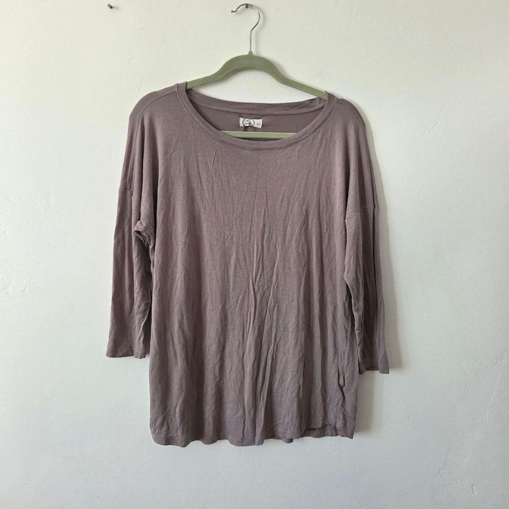 Long Sleeve Shirt Bundle Basics Neutral Solids Knit Tops Large Modest Layering - Picture 13 of 16
